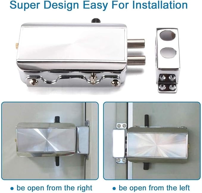 Remote Control Electronic Intelligent Door Lock, Smart Wireless Anti-Theft Home Security Keyless Deadbolt Access Control System with 4 Remote Control