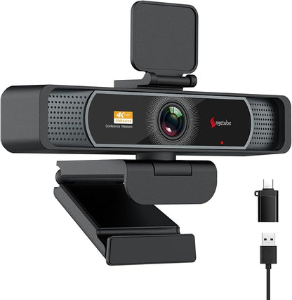 Angetube 914Max 4K Webcam - 120° Wide Angle PC Streaming Camera, PDAF Autofocus, Dual Noise Reduction Microphones, 1080p@60FPS, Compatible with Laptop, Mac, Teams, Desktop