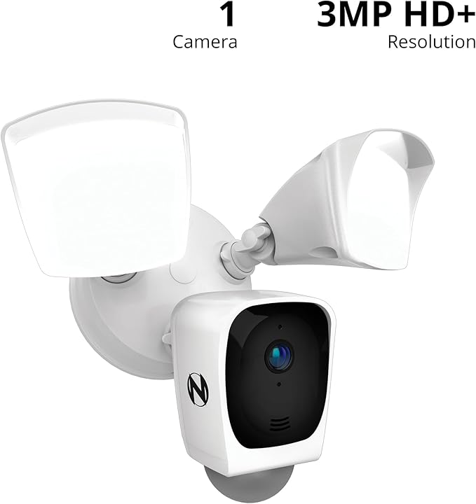 Night Owl Outdoor Floodlight Deterrence Camera with 2-Way Audio and 64GB microSD Card