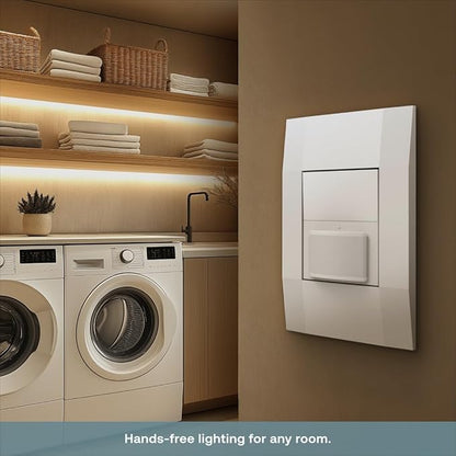 Simple Motion Sensor Switch by Deako, Automatic Timer, Occupancy and Vacancy Modes, Auto On and Off, Single Pole, Neutral Wire Required, White