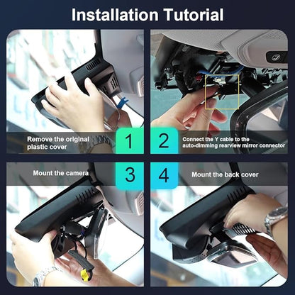 Fitcamx Front 4K+Rear 1080P Dash Cam Adapts for Chevy Silverado 2022-2025 (HD2-6275) 1500 2500HD 3500HD EV, OEM Look, WiFi & APP, Dual HD Video, Loop Recording, G-Sensor, Easy to Set, 128GB Card