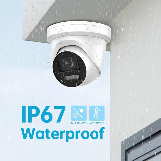 DS-2CD2387G2-LSU/SL 2.8mm HIK 8MP Color-VU PoE IP Camera Outdoor Indoor, 4K PoE Turret Network Camera with Strobe Light and Audible Warning, Human/Vehicle Detection, 2-Way Audio, IP67 Waterproof