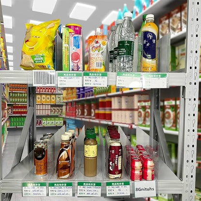 20 Pcs 39*15CM Transparent Shelf Dividers with Card Slot，Adjustable Shelf Organizers, Crystal Clear PVC, Ideal for Product Display and Organization on Wire Shelves, Retail Shelving by Clip Strip
