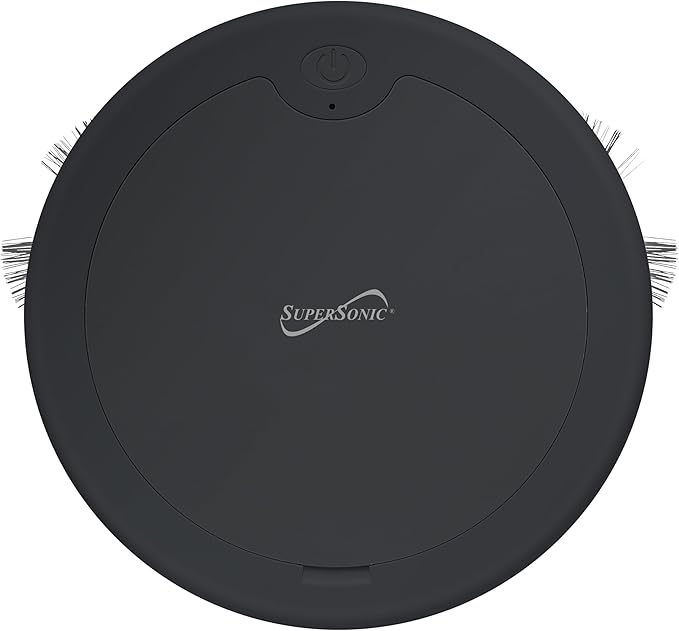 Supersonic SC-820SV Robot Vacuum & Dry Mop, Quiet Clean, Low-Profile Design, 120 Minutes Cleaning Time, Drop-Sensing Technology, 420ML Dust Bin, Brushless Motor, Fast Charging