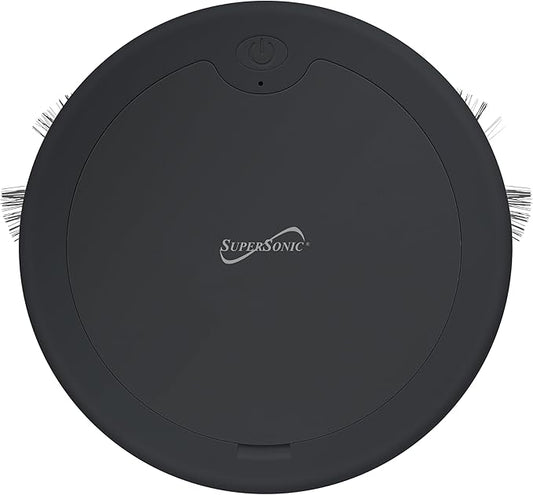 Supersonic SC-820SV Robot Vacuum & Dry Mop, Quiet Clean, Low-Profile Design, 120 Minutes Cleaning Time, Drop-Sensing Technology, 420ML Dust Bin, Brushless Motor, Fast Charging
