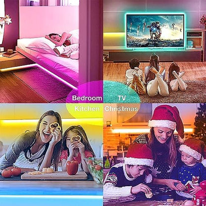 hyrion Smart LED Strip Lights 100ft WiFi, RGB Color Changing Lights Work with Alexa and Google Assistant, 16 Million Colors with App Control and Voice Control Led Lights for Bedroom, Room Decor