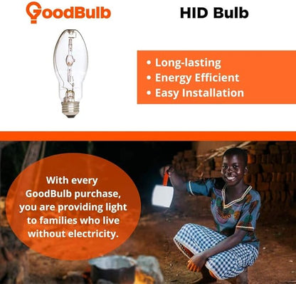 GoodBulb 150-Watt Metal Halide HID Light Bulb E26 Base EDX17 ANSI Code M102 High Output HID Light 4000K Cool White Color Clear Finish (Pack of 2 Bulbs)