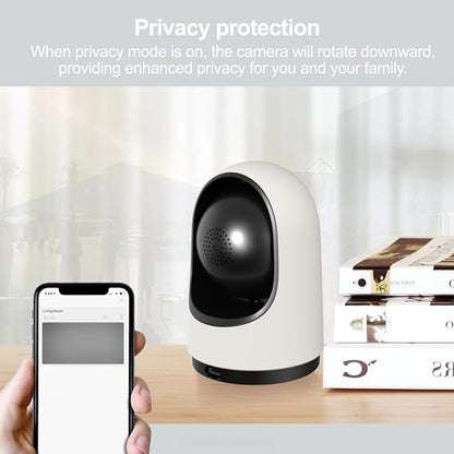 Smart Baby Security Camera, 360-Degree Indoor Camera with Motion Detection, 7×24H Recordings, Mobile App Control