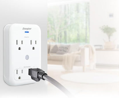 Energizer Smart Wi-Fi Indoor Camera 2-Pack with Smart Wall Tap Outlets, 1080P, Cloud/Micro-SD Card Recording, 2-Way Audio, Night Vision, Remote Access, Motion Alerts, Activity Zones, 2.4GHz Wi-Fi