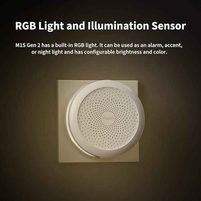 Aqara Hub M1S Gen 2 (2.4 GHz Wi-Fi Required), Wireless Smart Home Bridge for Alarm System, Home Automation, Remote Monitor and Control, Supports Alexa, Google Assistant, HomeKit and IFTTT