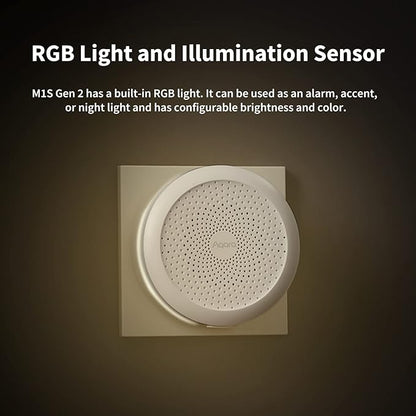 Aqara Hub M1S Gen 2 (2.4 GHz Wi-Fi Required), Wireless Smart Home Bridge for Alarm System, Home Automation, Remote Monitor and Control, Supports Alexa, Google Assistant, HomeKit and IFTTT