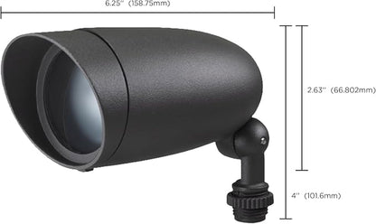 Nuvo Lighting 62/1203 LED Landscape Flood Fixture, Dark Gray, 9W, 120V, 3000 Kelvin Temp, 900 Lumens Output, 50000 Average Rated Hours, Circular LED Module Bulb, Rugged Construction 6.25 in | 900 lumens, Integrated 3000K LED, 50,000-hour life, Adjustab...
