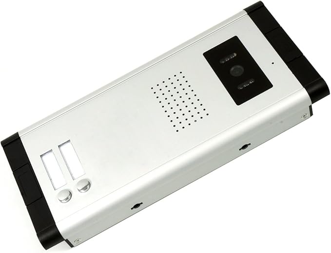 2 Units Apartment Video Intercom System, 7 Inch Monitor Wired Video Doorbell Door Phone Kits, Indoor Outdoor IR Camera, Monitoring, Unlock, 2 Way Intercom for Home Apartment