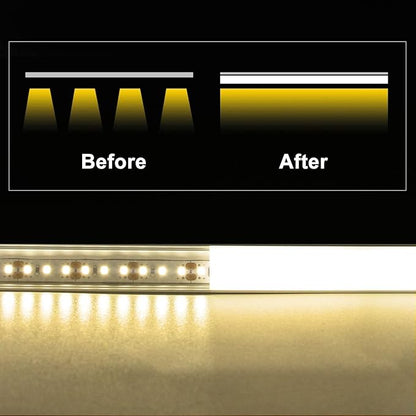 VST 10pack 3.3ft LED Channel, V Shape Led Diffuser Channel, LED Aluminum Channel System with Milky Cover, End Caps and Mounting Clips, Aluminum Profile for LED Strip Light Very Easy Installation