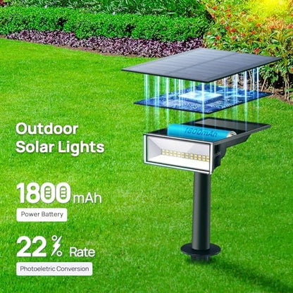 Consciot Solar Spot Lights Outdoor, Cool White, 170° Wide Beam