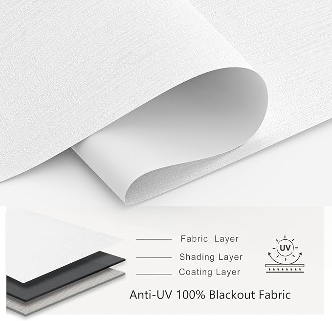 Bringnox Motorized Blinds with Remote,100% Blackout Smart Roller Blinds Compatible with Apple Homekit Google Home and Alexa Via HUB,and Customized