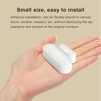 WiFi Smart Door Sensor: Door Open Contact Sensor for Home Security, Wireless Window Sensor, Secure Your Home with Instant Alerts & Smart Automation, Alexa & Google Assistant Compatible (2-Pack)
