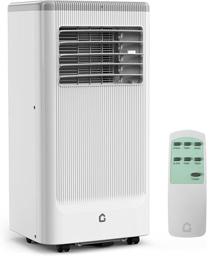 GarveeLife Portable Air Conditioners, 8,000 BTU for Rooms up to 350 Sq.Ft., Smart Compact AC Unit with Cooling, Dehumidifier, Fan, Remote Control and Window Kit, White