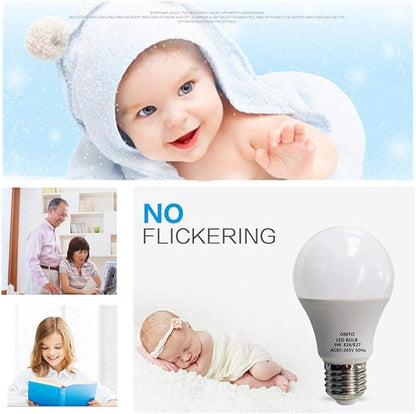 E26/E27 A19 LED Frosted Light Bulb 9W (60W Equivalent) White (6000K) 85-265V (White, 5pcs)