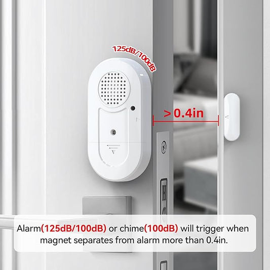 Sanjie Door Alarms When Opened,Door Window Alarm Sensors for Kids Safety/Home Security/Pool/Garage/Dementia/Toddler/Travel Security,Easy to Install,Volume Control/Loud Alert,Long Battery Life,8 Pack