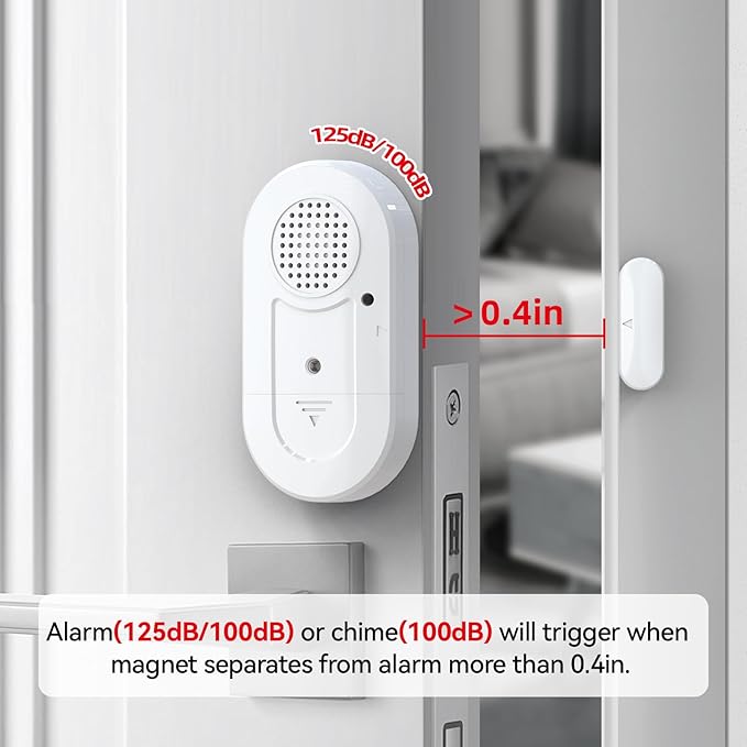 Sanjie Door Window Alarms - 5 Pack,110dB,Volume Control,Window Door Open Alarm Sensors for Kids Safety/Dementia/Pool,Wireless Sensors Keep Your Home Security,Easy to Install,Long Battery Life