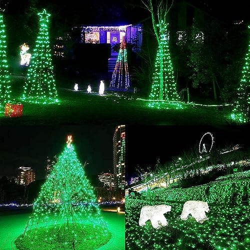 Connectable 88Ft 240LED Christmas String Lights Outdoor Indoor, Green