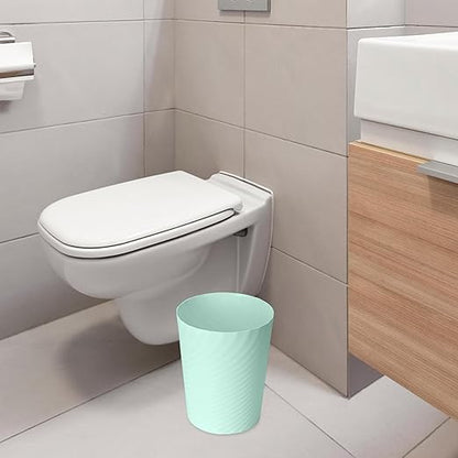 Small Plastic Trash Can - 1.8 Gallon - Light Green - Wastebasket Garbage Can Container