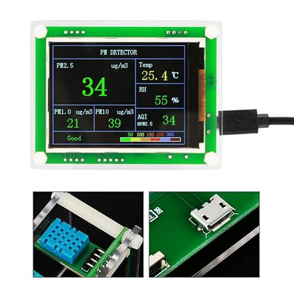 Air Quality Monitor, Air Quality Meter, Air Quality Sensor, Air Quality Detector 2.8'' Multifunctional Digital Car PM2.5 Air Quality Detector Monitor AQI Home Air Monitor Suitable for Home Office Car