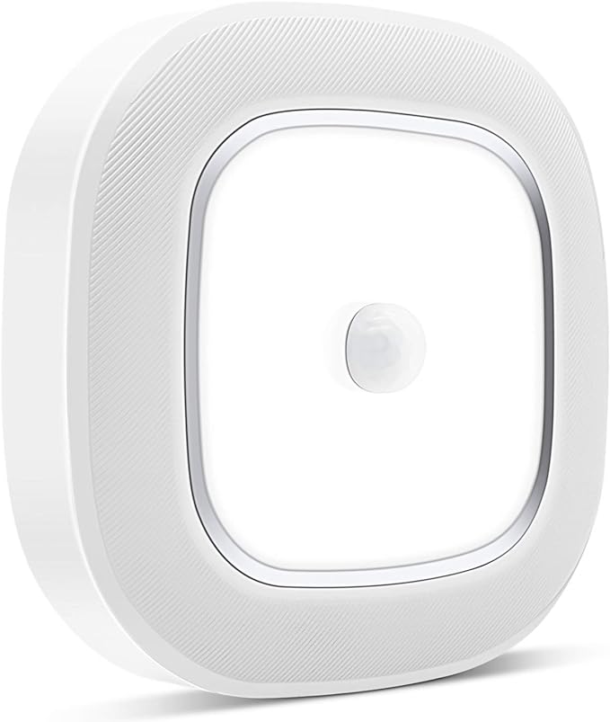 WhitePoplar Motion Sensor Ceiling Light Battery Operated, Wireless Motion Activated LED Light 300LM White Indoor Lights for Closet Cordless Stair Hallway Bedroom Pantry Shed Shower Light