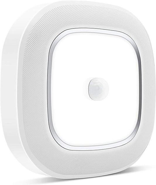 WhitePoplar Motion Sensor Ceiling Light Battery Operated, Wireless Motion Activated LED Light 300LM White Indoor Lights for Closet Cordless Stair Hallway Bedroom Pantry Shed Shower Light