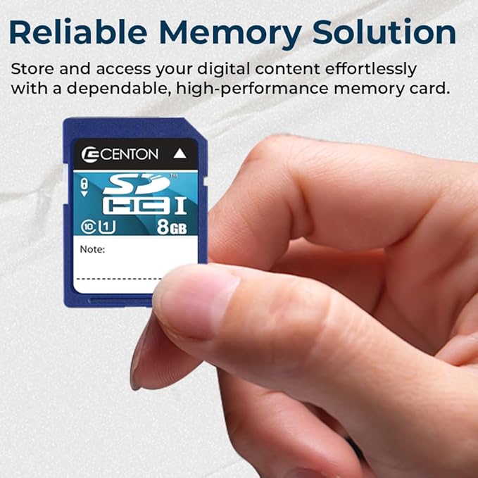 Centon Electronics MP Essential SDHC Card, Ultimate Memory Card for Phones, Tablets, Cameras, and More, UHS1, 8GB