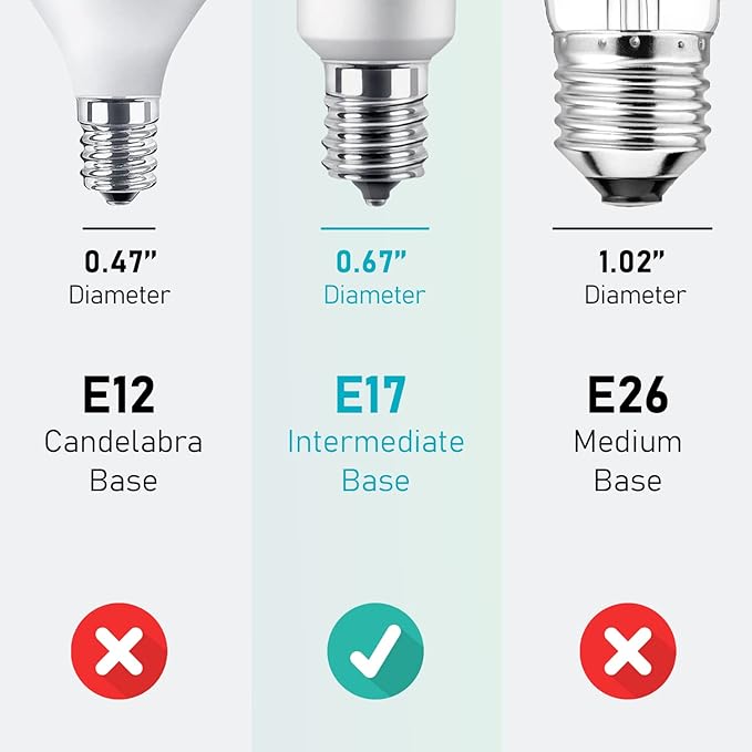 Maelsrlg E17 Intermediate Base LED Bulb, 6W (60 Watt Equivalent) G14 Globe Ceiling Fan Light Bulbs, Daylight White 5000K, 600 Lumens, Non-Dimmable, Pack of 6