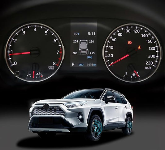 HIGH FLYING for Toyota Rav4 2019-2025 Smart Car TPMS Tyre Pressure Monitoring System Digital LCD Dash Board Display Auto Security Alarm