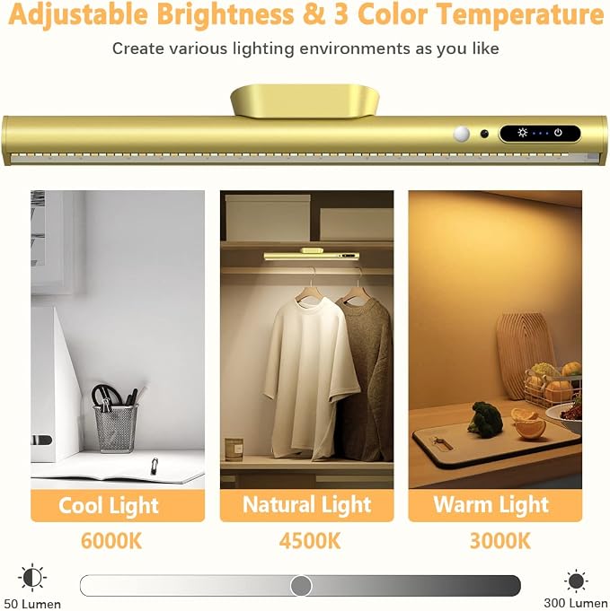 Battery Powered Operated Wall Strip Light with Motion Sensor