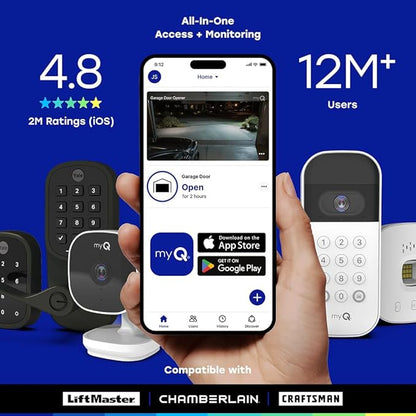 Chamberlain myQ Smart Indoor Security Camera – 1080p HD Video, Night Vision, Motion Detection, Wi-Fi, Two-Way Audio, Smartphone Control
