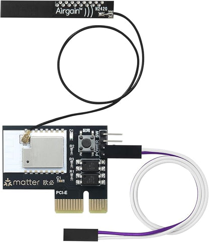 Matter Over WiFi Remote PC Power Switch,Desktop PC Wireless ON Off Control | For Computer Motherboard;Work With HomeKit/Apple Home/Siri/Alexa/Google;Scheduled Timing and Automation Control