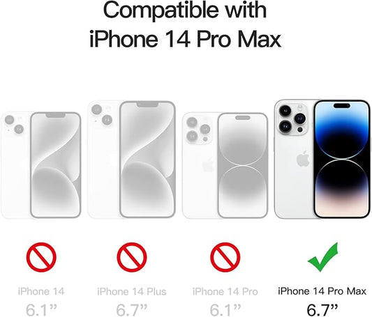 JETech Privacy Full Coverage Screen Protector for iPhone 14 Pro Max 6.7-Inch, Anti-Spy Tempered Glass Film, Edge to Edge Protection Case-Friendly, 2-Pack