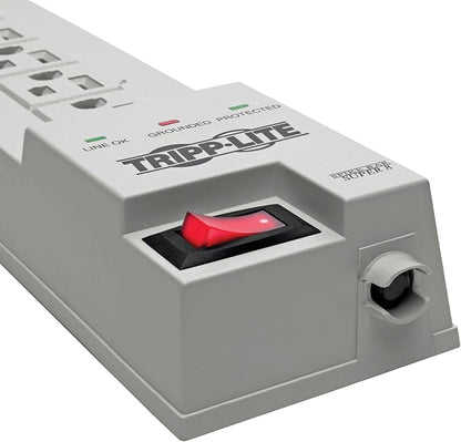 Tripp Lite 8 Outlet Surge Protector Power Strip, 8ft Cord, Right Angle Plug, Lifetime Manufacturer's Guarantee & $35,000 INSURANCE (SK6-6)