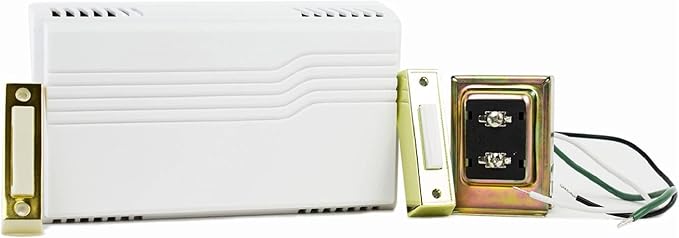 Newhouse Hardware Electric 2-Tone Door Bell Chime Kit with 16V 10VA Transformer and Lighted Doorbell Push Buttons CKIT1, Doorbell Button, Transformer, and Doorbell Chime Replacement