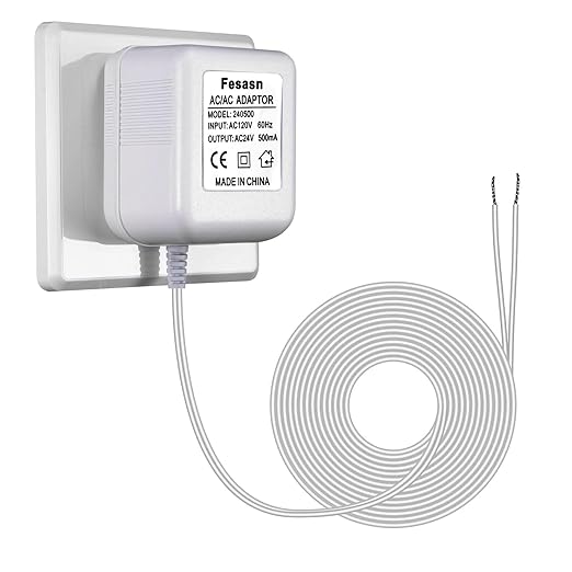 24V AC Power Supply, C Wire Adapter for Smart Thermostat, Fits for Nest Hello August Ring Door Bell and Ecobee Nest Honeywell Smart WiFi Thermostat (with 26.2 Foot White Door Bell Wire)