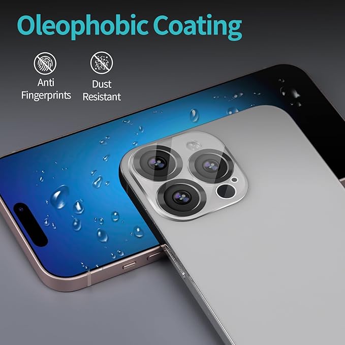 PEHAEL 2+2 Pack for iPhone 15 Pro Privacy Screen Protector with Camera Lens Protector Full Coverage Anti-Spy Tempered Glass Film 9H Hardness Easy Installation Bubble Free [6.1 inch]
