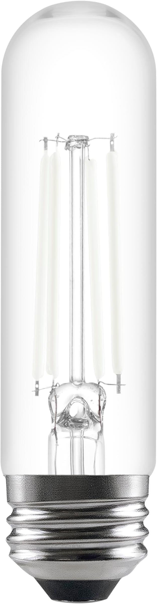 Sylvania T10 Clear LED White Filament Bulb, 7.5W, Dimmable, 800 LMS, Medium Base, 5000K, Daylight - 1 Pack (42265)