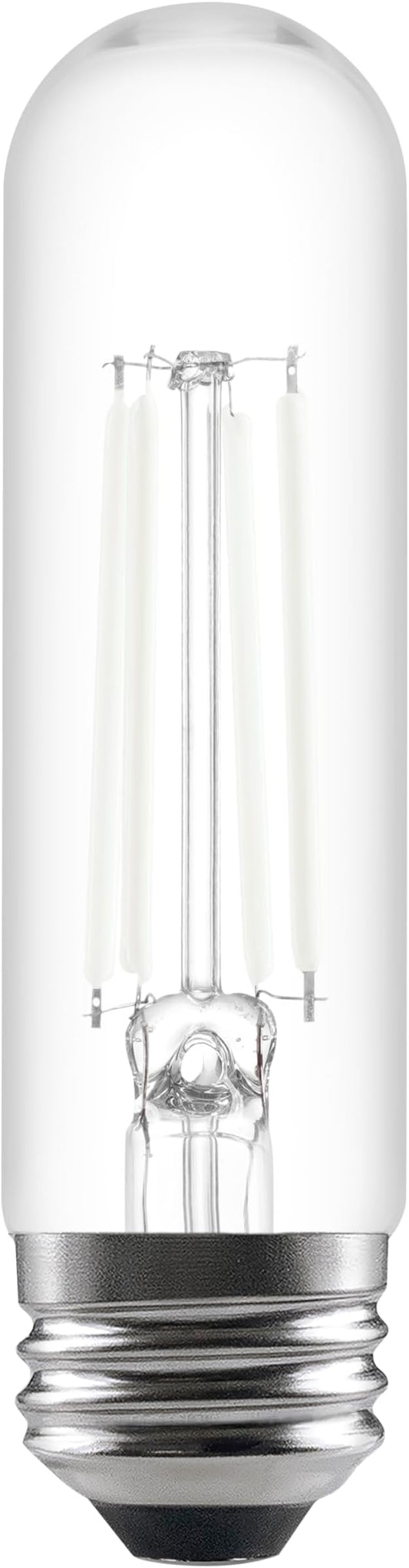 Sylvania T10 Clear LED White Filament Bulb, 7.5W, Dimmable, 800 LMS, Medium Base, 5000K, Daylight - 1 Pack (42265)