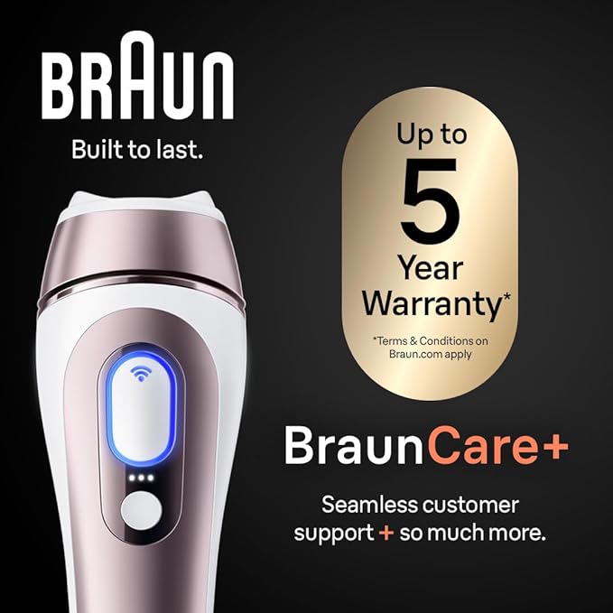 Braun Smart IPL, Skin i·Expert Pro 7, VOGUE's Best Hair Removal Device, IPL Hair Removal for Women and Men, Permanent Laser Hair Reduction At-Home, World's 1st Smart App, 3 Heads, IPL7243