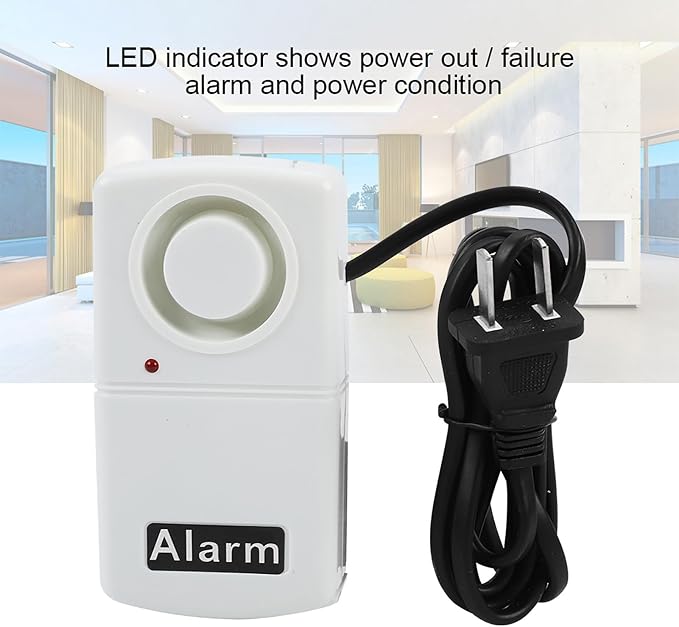 Automatic Power Cut Failure Alerter, LED Flash Indicator 120dB Smart Warning Siren 220V