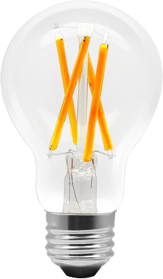 LEDVANCE Sylvania WiFi LED Smart A19 Light Bulb, 7.5W Efficient with Filament, for Alexa/Google Assistant, Energy Star, Clear, 2700K, Soft White - 2 Pack (75797)