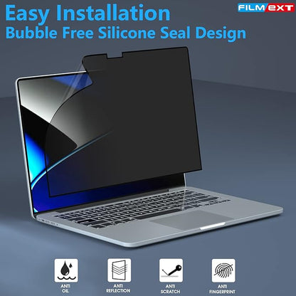 FILMEXT Macbook Pro 16 inch Privacy Screen Protector (M5 M4 M3 M2 Max/Pro M1, A3186 A3403 A2485 A2991 A2780),Bubble Free Privacy Screen for Macbook pro 16.2 2026-2021 Eye Care/Anti-Glare Filter