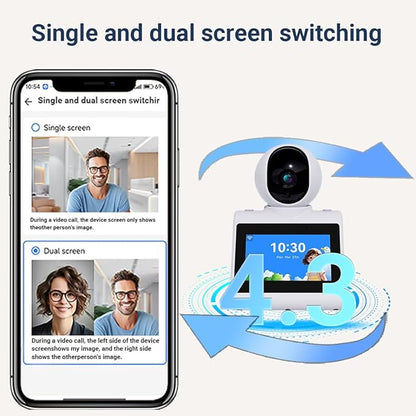 Indoor Home Security Camera,Dual-Band(5G/2.4G) Pet Dog Camera,Two Way Video Camera with 4.3" Screen,Nanny cam,Monitor for Baby/Elder/Nanny/Dog/pet with Phone App Dome Camera(Button Calling)