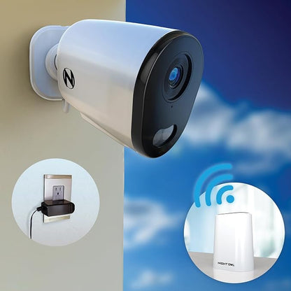Night Owl 4K Wi-Fi Security Hub System with 4X 2K AC Powered Indoor/Outdoor Wi-Fi Cameras, 64GB MicroSD, Motion Alerts, Remote Viewing, No Monthly Fees