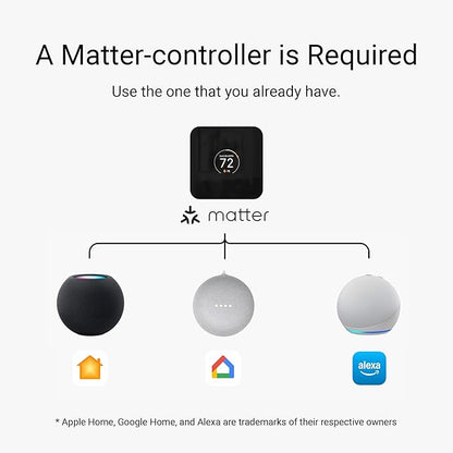 Lux TQX Thermostat with Remote Sensor, WiFi Thermostat Works with Matter, Alexa, Apple Home, Google, App & Voice Control, Programmable Smart Thermostat, C-Wire and wall Plates Included
